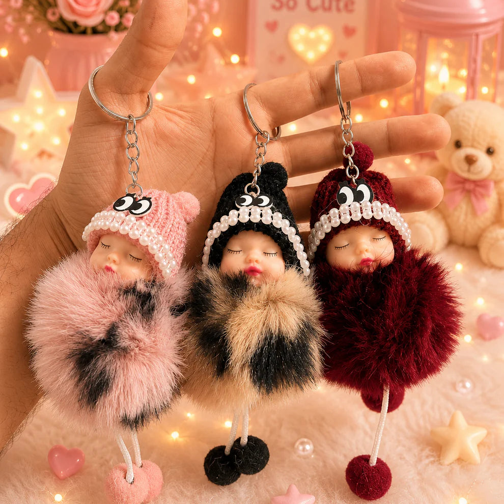 Plush Doll Keychain - Any Color