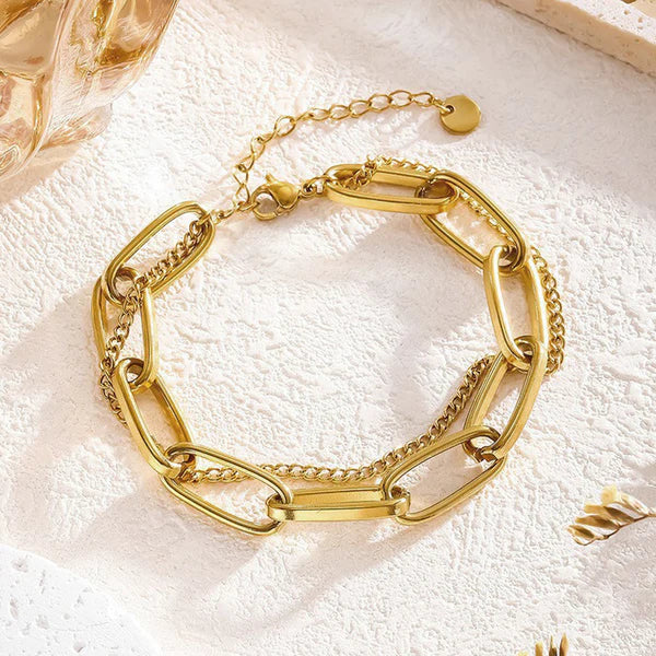 Gold Plated Anti Tarnish Rope Wraparound Bracelet