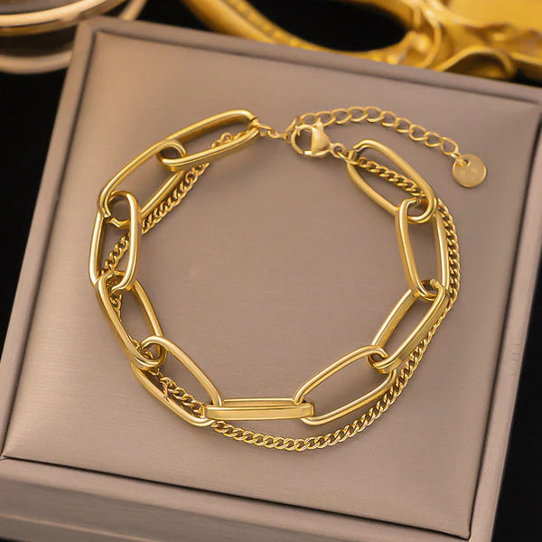 Gold Plated Anti Tarnish Rope Wraparound Bracelet