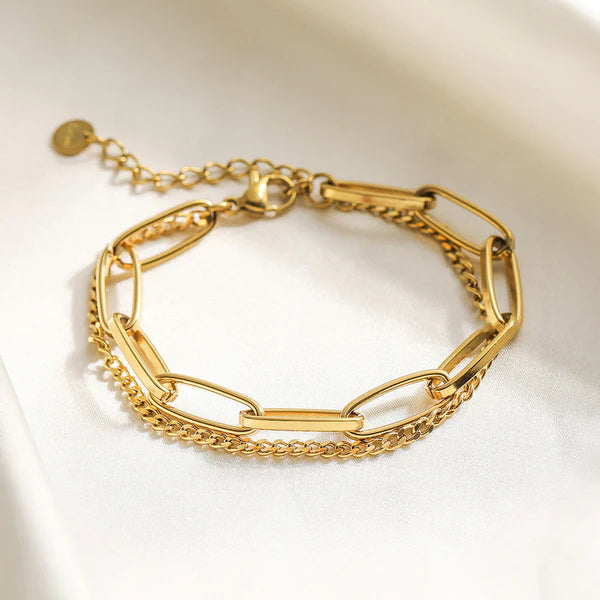 Gold Plated Anti Tarnish Rope Wraparound Bracelet