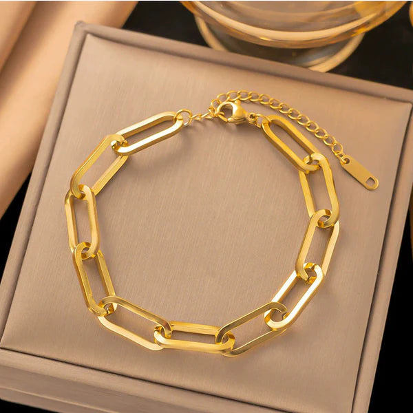Gold Plated Anti Tarnish  Rope Chain Bracelet
