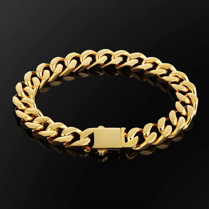 18K Gold Plated Stainless Steel –  Cuban Chain Bracelet