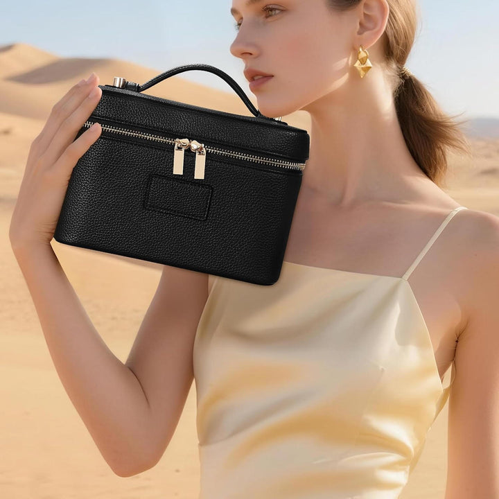 Portable Travel Makeup Storage Bag with Removable Cosmetic Organizer