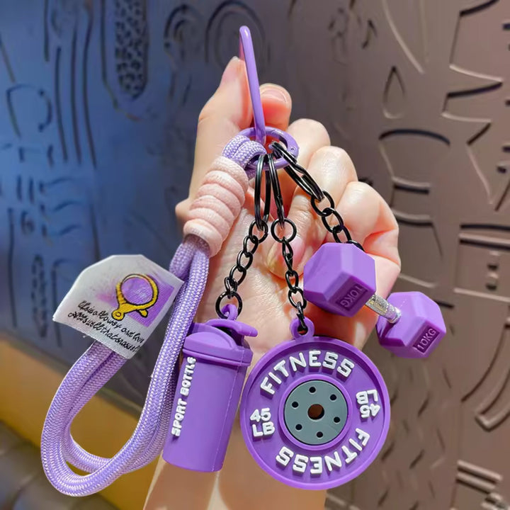 Fitness Gym Charm Keychain