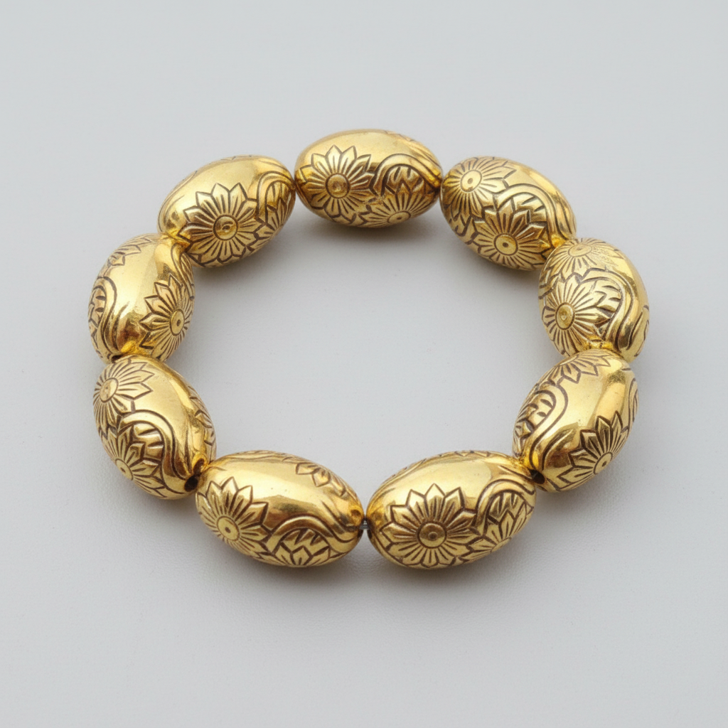 Floral Beaded Stretch Bracelet
