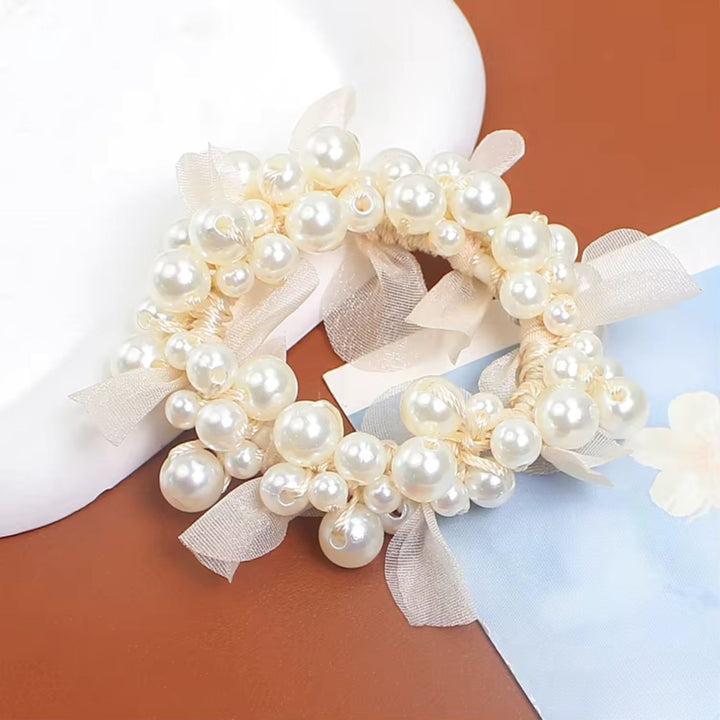 Pearl Beaded Hair Scrunchie