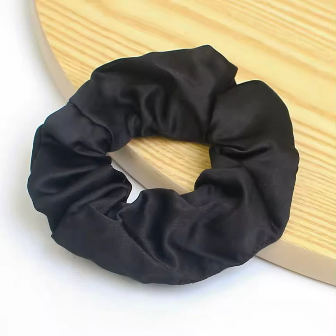 Pearl Beaded & Satin Hair Scrunchie SET