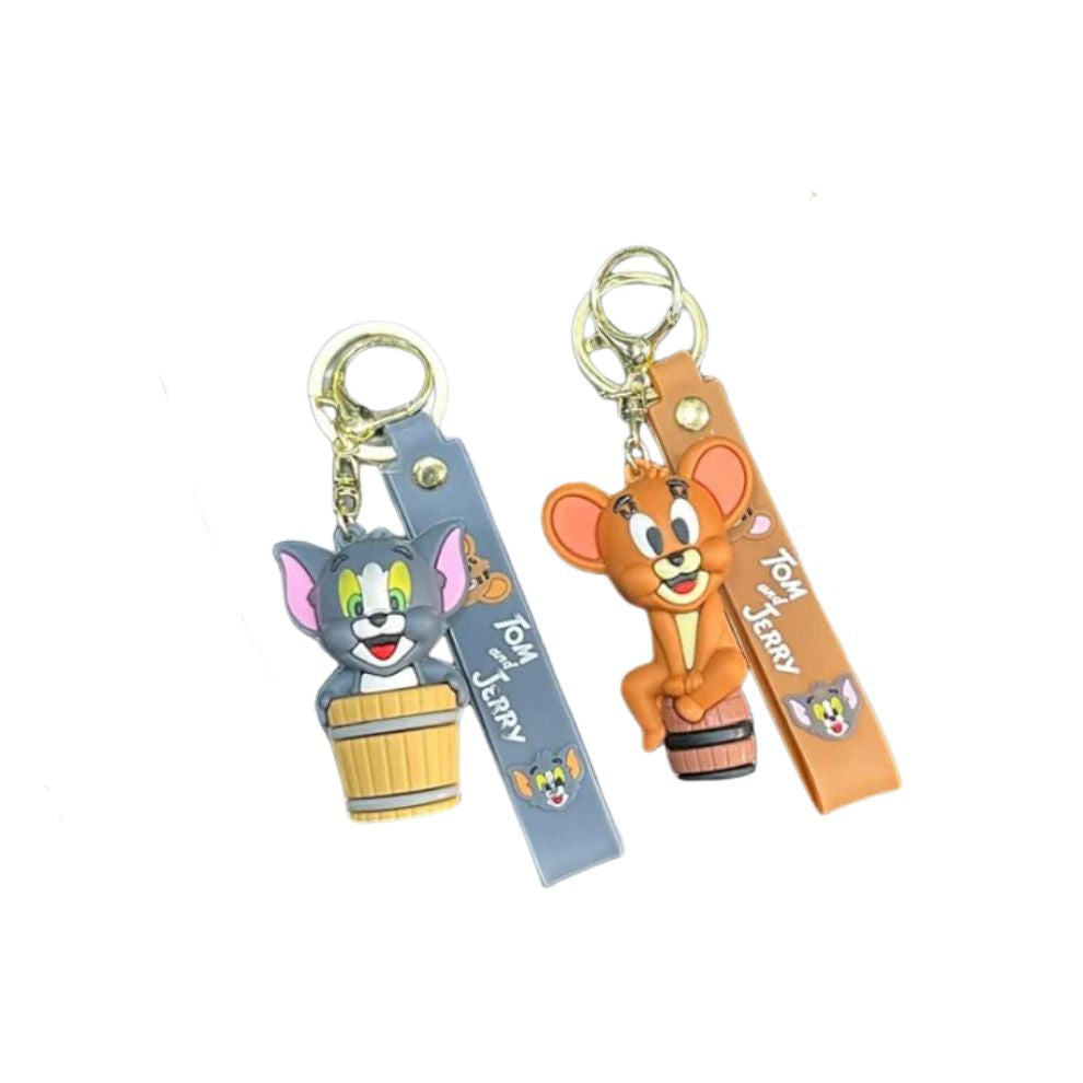 Silicon tom Or jerry keychain