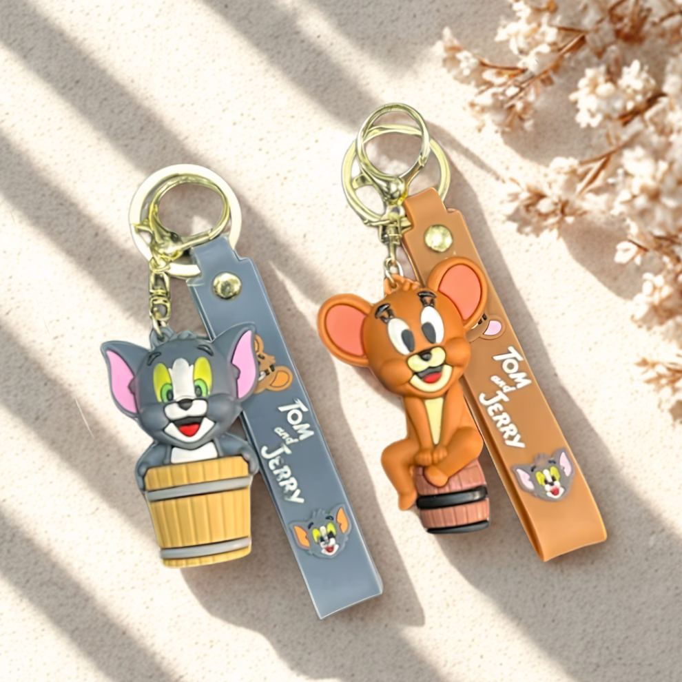 Silicon tom Or jerry keychain