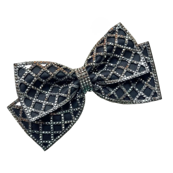 Plaid Bow Hair Clip for Party Wear