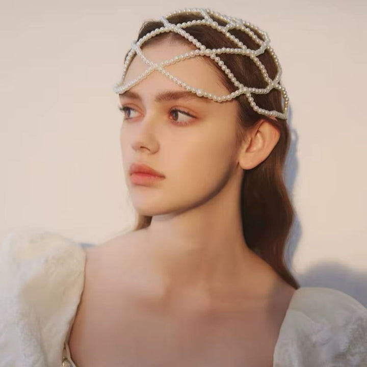 Multilayer Pearl Head Chain Hair Accessory