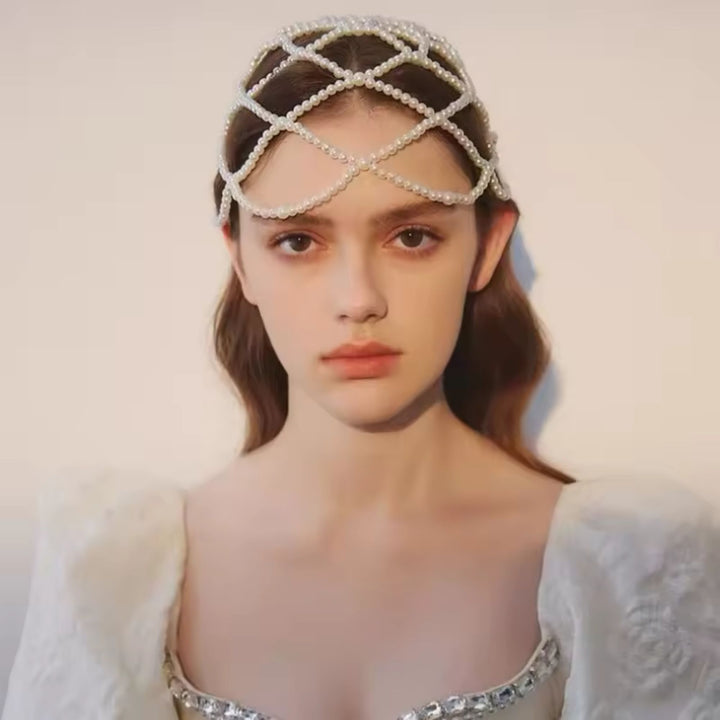 Multilayer Pearl Head Chain Hair Accessory