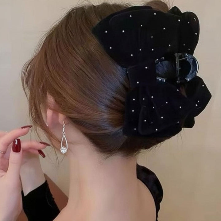 Velvet Bow Hair Claw Clip