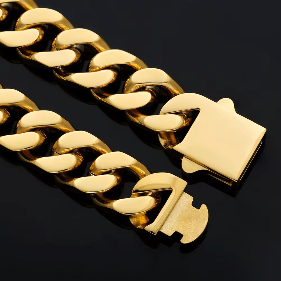 18K Gold Plated Stainless Steel –  Cuban Chain Bracelet
