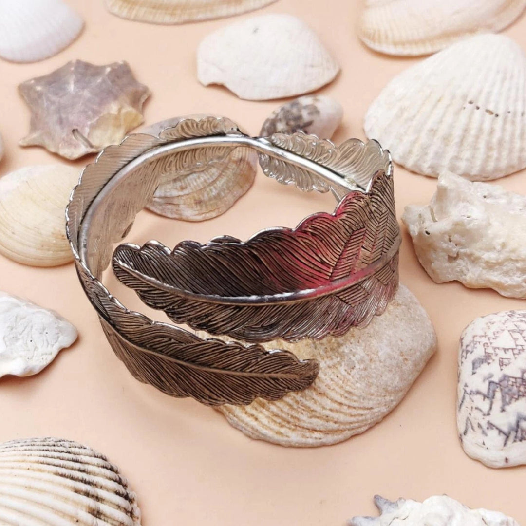 Silver Plated Leaf Adjustable Bracelet