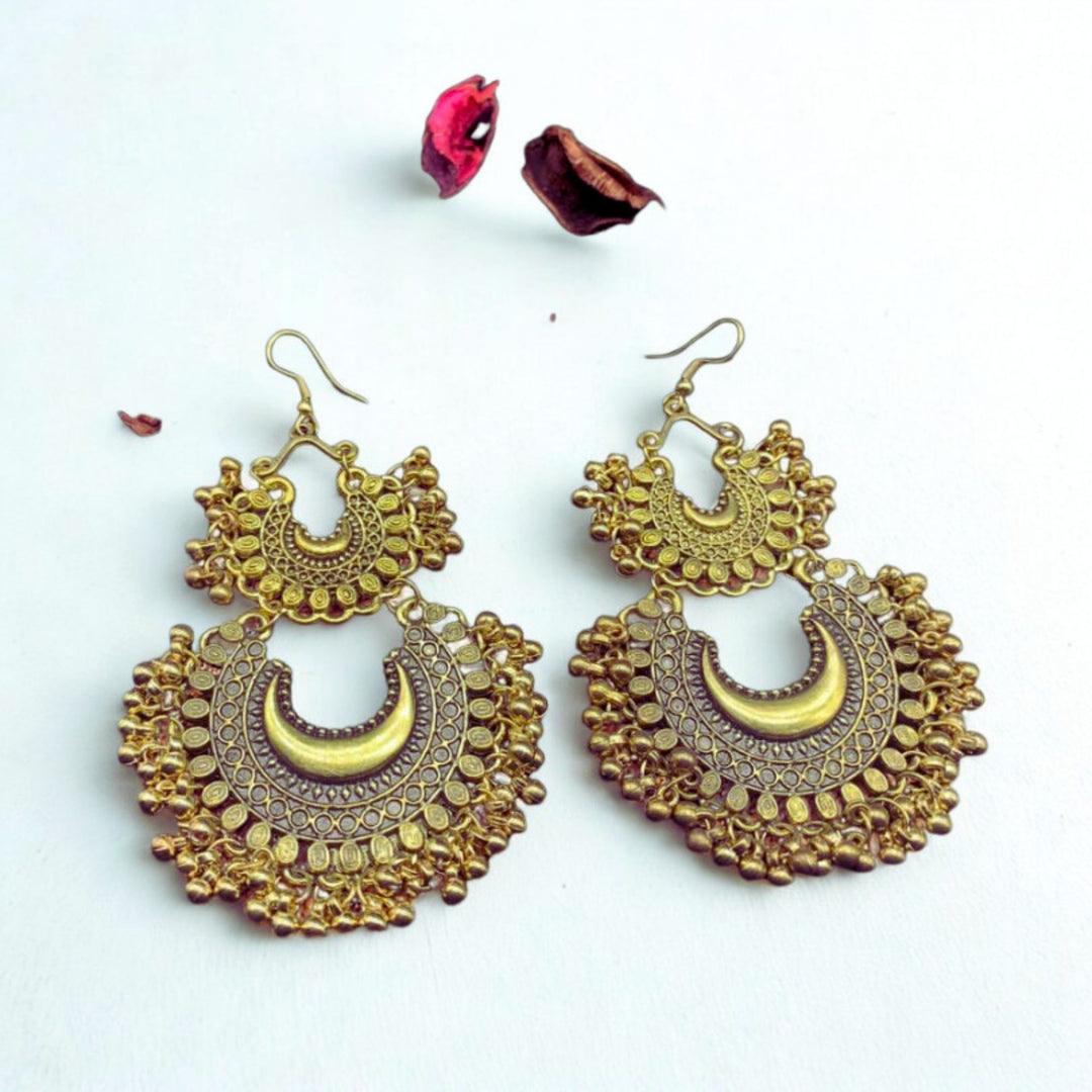 Afghani Chandbali Statement Earrings
