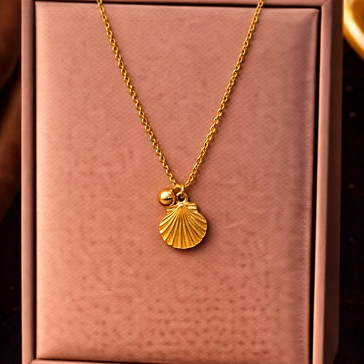 Gold-Plated Anti Tarnish Shell Pendant Necklace