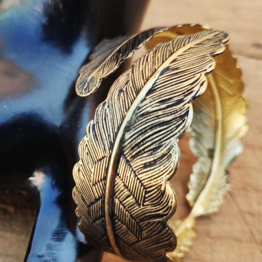 Gold Plated Leaf Adjustable Bracelet